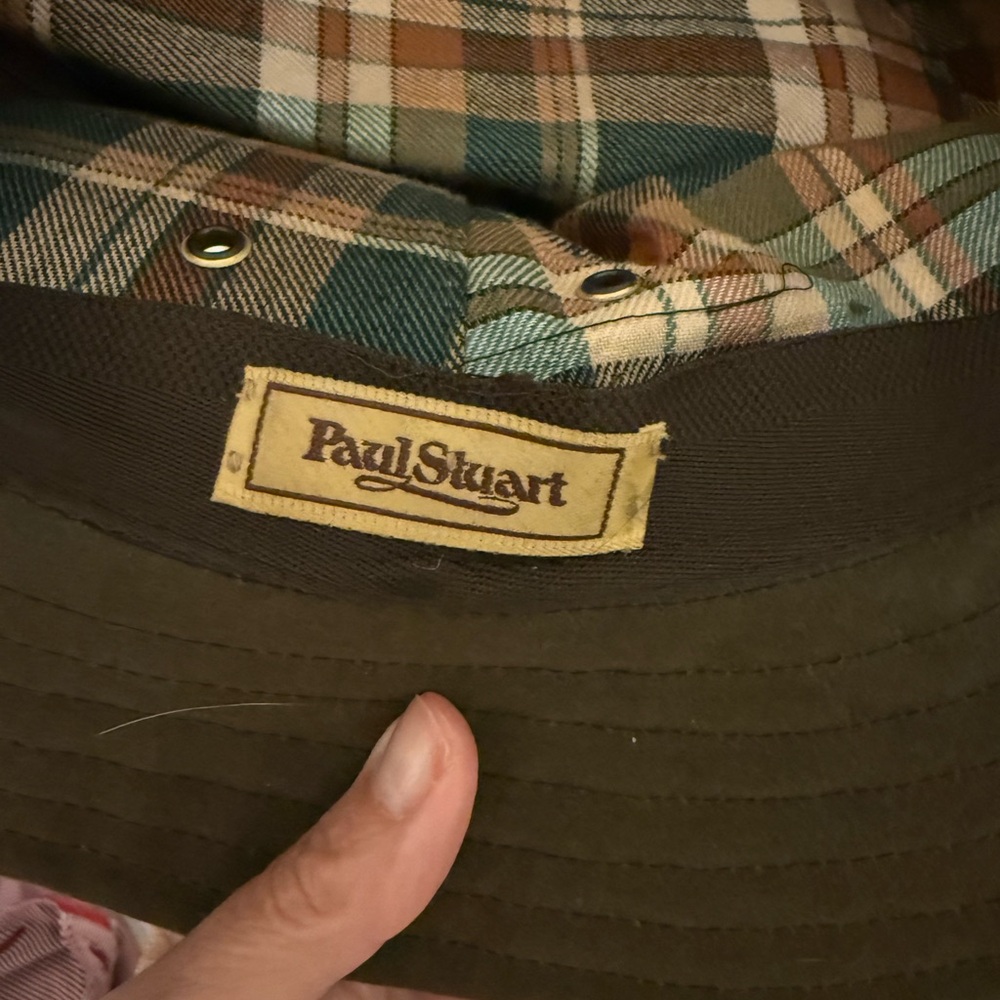 Paul Stuart Olive Green Hat with Feather Accent - Picture 3 of 4